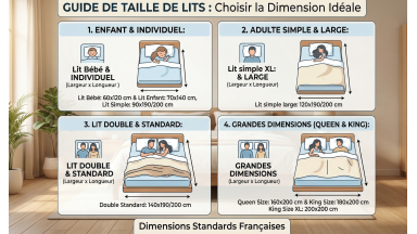 Quelle taille de lit choisir ? 140, 160 ou 180 cm : le guide complet